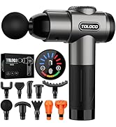 TOLOCO Massage Gun, Deep Tissue Back Massage for Athletes for Pain Relief, Percussion Massager wi...