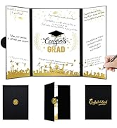 Black Gold 2026 Graduation Party Decorations, Creative 2026 Congrats Grad Signature Book Alternat...