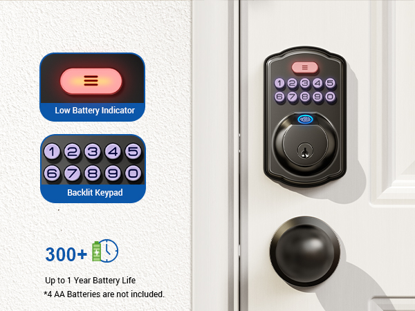 keyless entry door lock with knobs