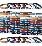 IDREAMBAND Bible Verse Bracelets 80 Pcs Silicone Wristbands Cute Christian Bracelets Comfortable ...