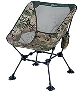 iClimb Ultralight Compact Camping Folding Beach Chair with Anti-Sinking Large Feet and Back Suppo...