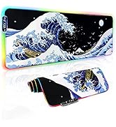 MEWOOCUE Gaming RGB Mousepad,Large Extended Soft Led Mice Pad with 10 Lighting Modes+9 Color Chan...