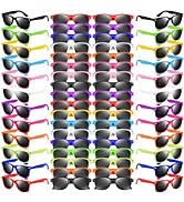 NEBURORA Neon Sunglasses Bulk Classic Retro Multicolor Party Sunglasses for Goody Bag Fillers Men...