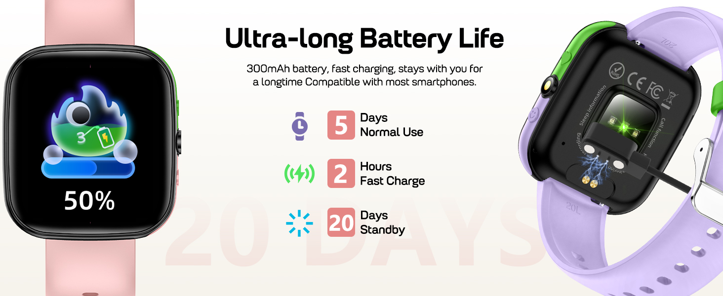 fitness watch with ultra-long battery life