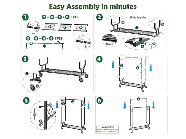 double rod garment rack 