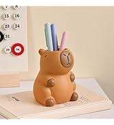 Tuioyoc Pen Holder for Desk, Ceramic Capybara Cute Pencil Holder, Makeup Brush Holder, Desktop Or...