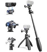 TELESIN Mini Selfie Stick &amp; Magnetic Quick-Release Charging Adapter Mount for DJI Osmo Nano Acces...