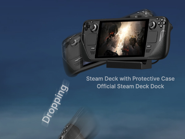 JSAUX Stand for Official Steam Deck Dock and Steam Deck/ROG Ally with Case