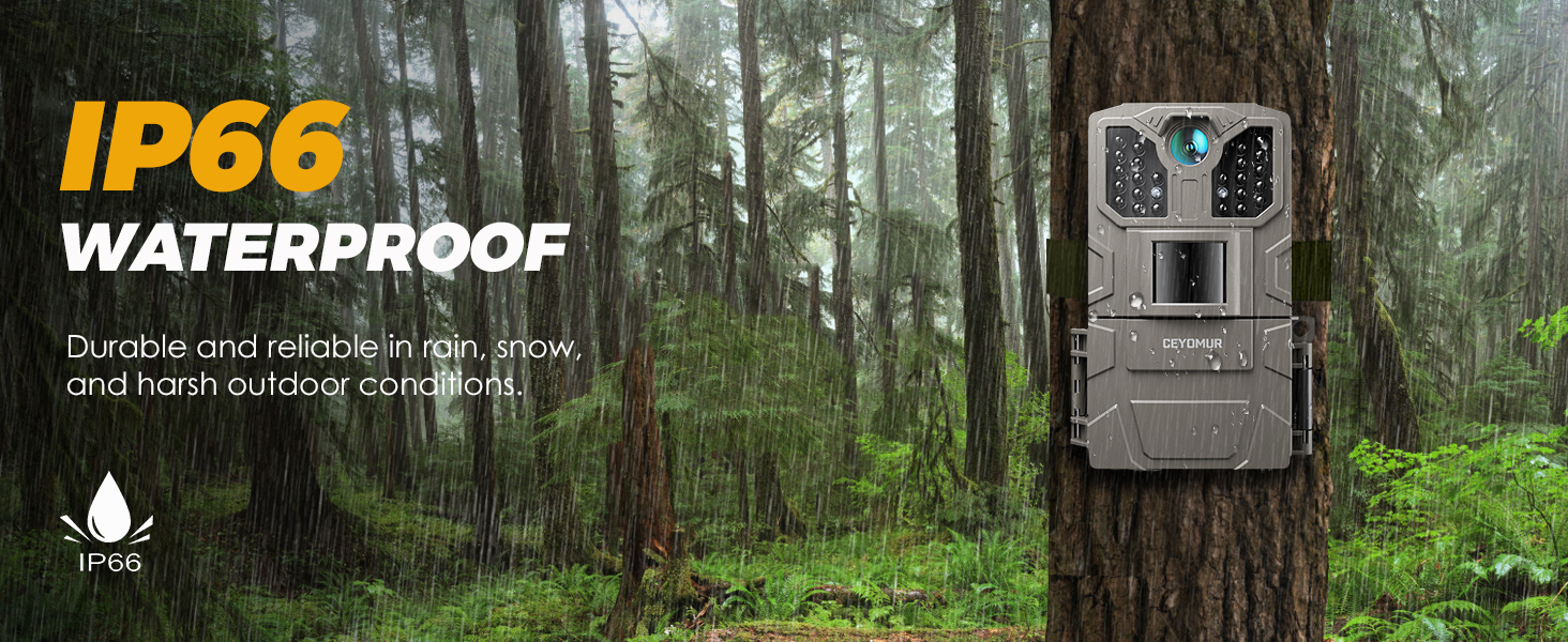 trail camera with IP66 waterproof