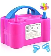 QIPUMP Balloon Pump Electric,110V 600W Balloon Blower Inflator Dual Nozzle Air Pump Balloons Infl...