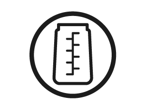 icon of olive oil bottles measurement marks