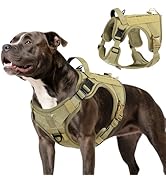 VavoPaw Heavy Duty Tactical Dog Harness for Medium Dogs, No Pull Adjustable Pet Harness Reflectiv...
