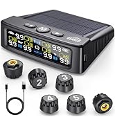 GEARGO RV Tire Pressure Monitoring System, Tire Pressure Monitor with Solar Charge, TPMS with 6 S...