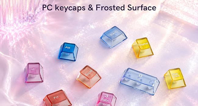 Clear keycaps Set,Translucent Jelly Key caps Shine Through keycaps,Cherry Profile Custom keycaps