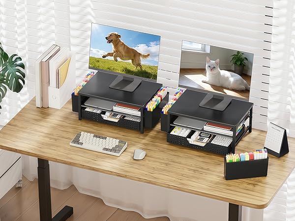 desk organizer monitor stand