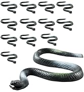 Fun Central 12-Pack Realistic Rubber Snakes - Green - 14 Inches