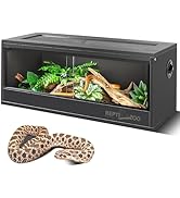 REPTI ZOO 20 Gallon PVC Reptile Tank, 30x12x12 Reptile Terrarium for Crested Gecko Leopard Gecko ...