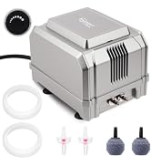 hygger 8W Aquarium Air Pump: Powerful Adjustable Fish Tank Air Pump, Dual Outlet Oxygen Aerator, ...