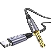 MOSWAG USB C to 3.5mm Audio Aux Jack Cable 3.3FT/1M, Aux to USB C, Type C to Aux Headphone Male C...
