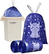 VOK 8 Gallon Trash Bags Drawstring, Medium Trash Bags for Office, Kitchen, Bedroom Trash Cans, Co...