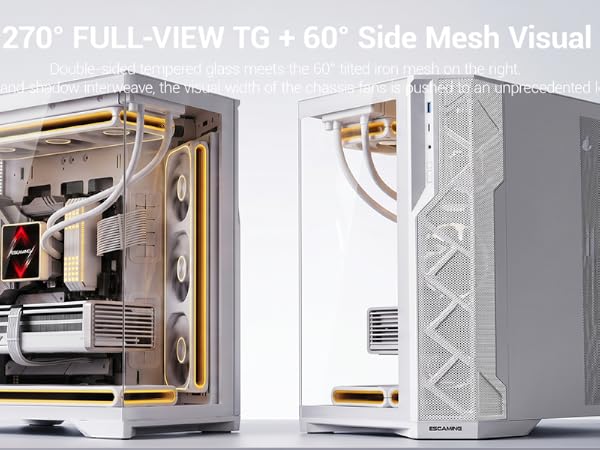 EDGEFLOW ATX PC GAMING CASE WHITE