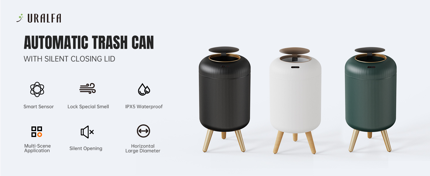 automatic bathroom trash can