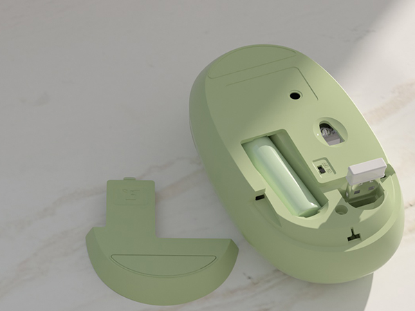 green wireless keyboard and mouse