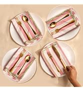Folkulture Napkins | Set of 4, 18 inches | Spring Decor Kitchen Table Decor - Reusable Cotton Par...