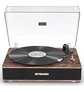 Record Player Belt Drive Turntable with Built-in Speakers High Fidelity Sound Vinyl Record Player...