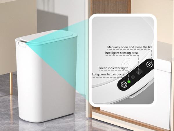 Bathroom Trash Can Automatic Touchless