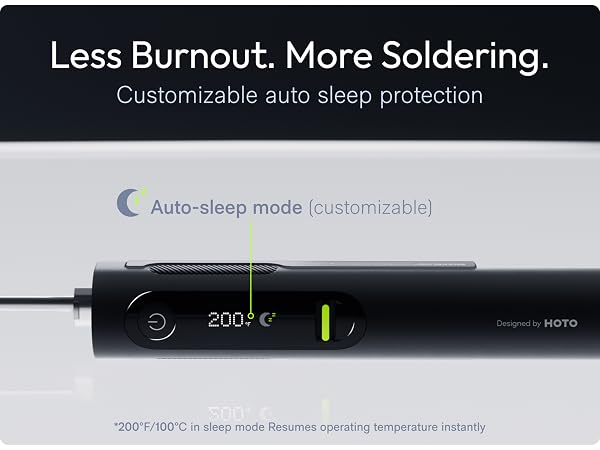 Built-in Safety System Customizable auto sleep protection.