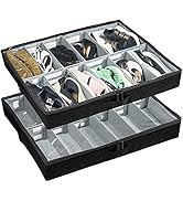 storageLAB Slim Under Bed Storage Containers, Closet Organizers and Storage Bins, 2 Pack Underbed...