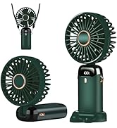 Portable Handheld Fan, Mini Fan Type-C Rechargeable, 4000mAh Battery Operated Fan with LED Displa...