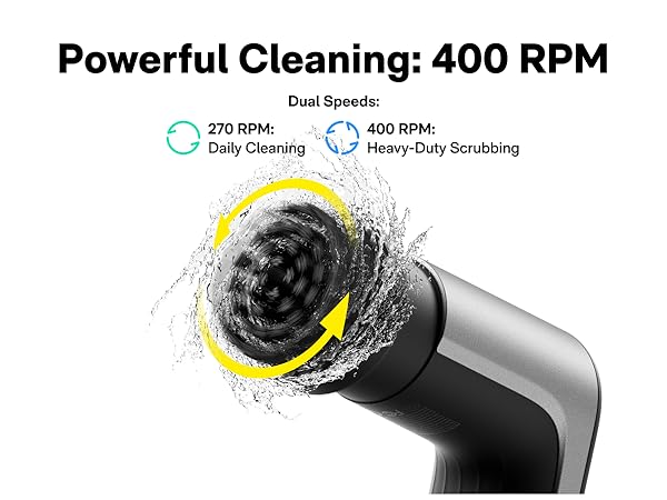 powerful cleaning 400 RPM