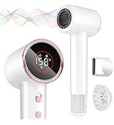 Hair Dryer, 160000 RPM Professional High Speed Ionic Blow Dryer 200 Million Negative Ions &amp; Heat-...