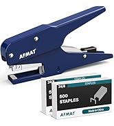 AFMAT Effortless Plier Stapler, 50 Sheet All Metal Stapling Plier, with 1000 5/16" Staples, Handh...