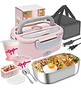 AOSION Electric Lunch Box for Adults, Heated Lunch Box 3-IN-1 80W Self Portable Food Warmer for C...