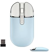 Wireless Mouse Bluetooth Cute Ultra Slim Silent Computer Mice with USB Receiver Dual-Mode 2.4G &amp; ...