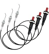 DALQUIS 3 Set Propane Push Button Piezo Igniter, Piezo Spark Ignition with 20“ Long Wire and Cera...