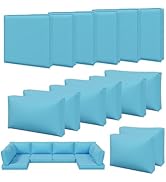 Aoxun 14pcs Patio Cushion Covers Replacement, Waterproof Outdoor Furniture Cushion Covers with Zi...