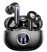 Fhumsh Wireless Earbuds, 50H Playback LED Digital Display Ear Buds with Bluetooth 5.3 Headset, Ea...