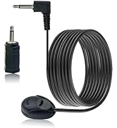 SEYUGOPTI 2.5mm Car Microphone, Vehicle External Handsfree Radio Mic Replacement with 3.5mm Adapt...