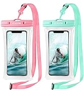 CACOE [2023 Upgraded] Floating Universal Waterproof Phone case 2 Pack-Up to 7.2",Waterproof Phone...