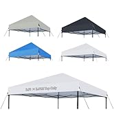 Joramoy 10×10 Canopy Replacement Top Only, Waterproof Pop Up Canopy Tent Top Cover with Ropes, In...