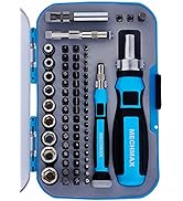 68 Piece MECHMAX Ratcheting Screwdriver Bits &amp; Socket Set, Magnetic Bits with Storage Case for Ho...