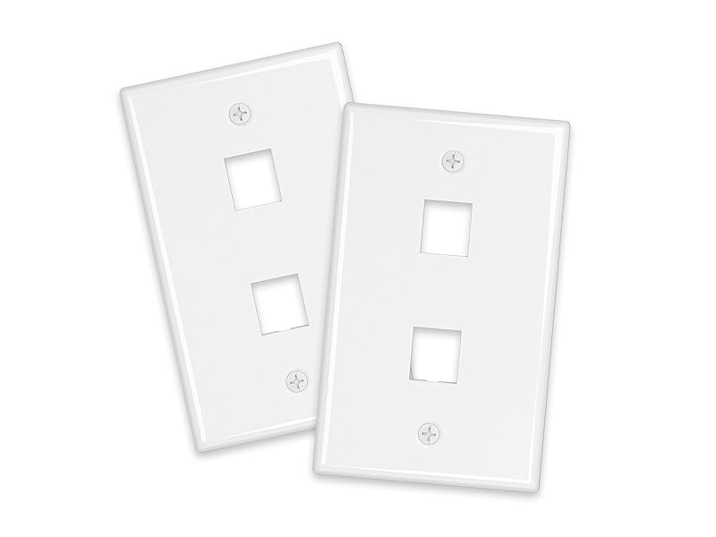 iwillink 10 Pack 2-Port Keystone Jack Wall Plates