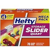 Hefty Slider Storage Bags, Quart Size, 78 Count