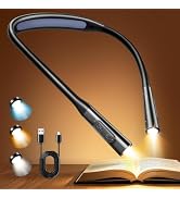 Glocusent Neck Book Light, 1200mAh Rechargeable Neck Reading Light, Hands Free Book Lights for Re...