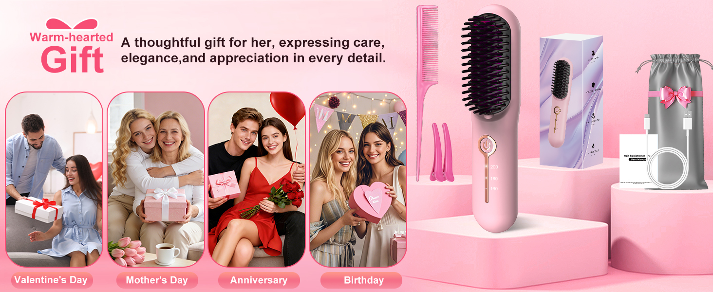 hair straightener brush