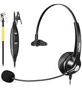 Callez Yealink Phone Headset with Microphone Noise Cancelling RJ9 Office Telephone Headsets Compa...